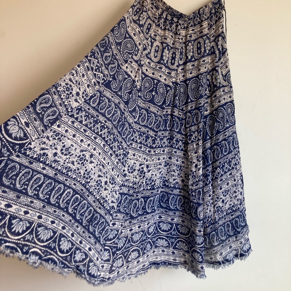 Vintage bohemian banana republic printed gauze skirt